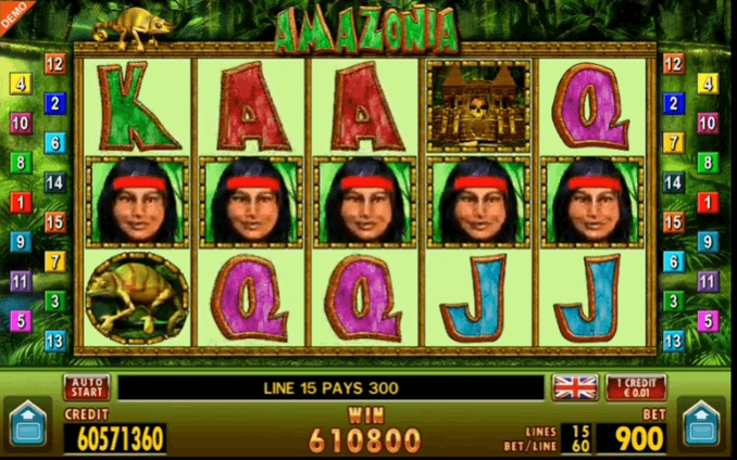 Online slot machine with scatters - Amazonia